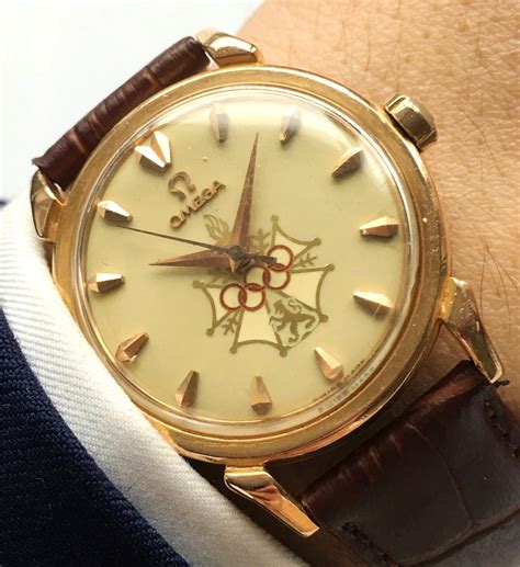 1956 omega 14k gold olympic watch melbourne|Sports Timekeeping at the 1956 Melbourne Olympic Games.